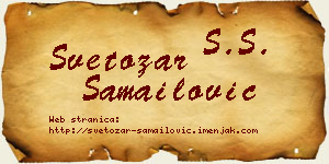 Svetozar Samailović vizit kartica